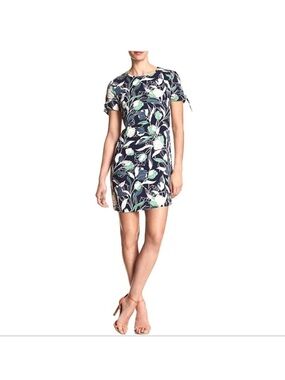 Banana Republic navy floral dress.